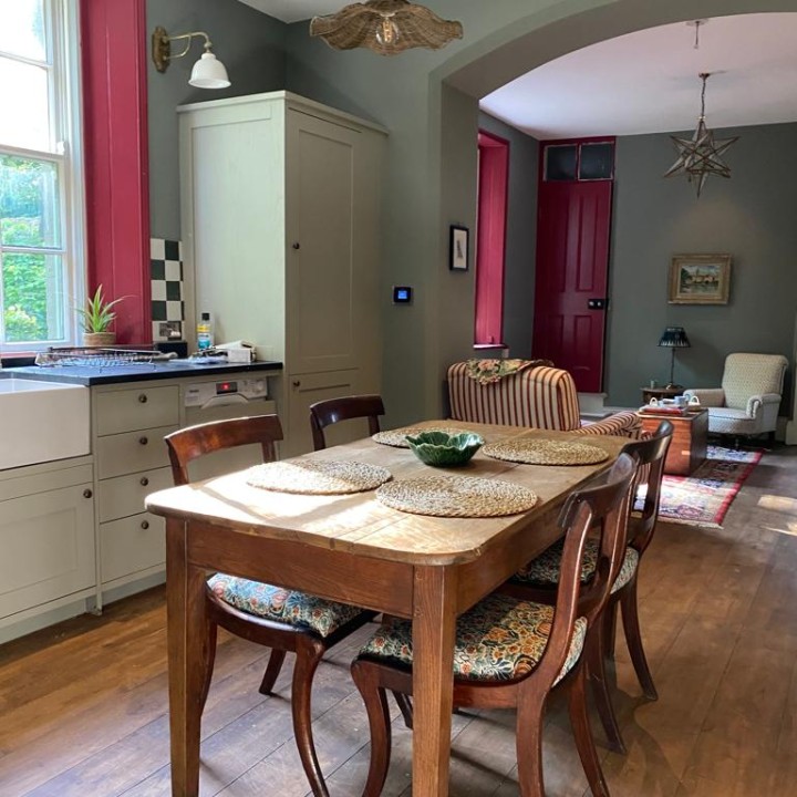 Dining room and kitchen